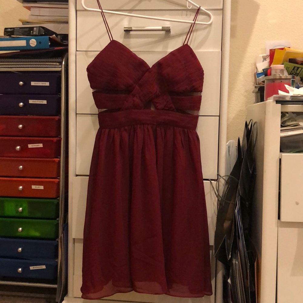 Short red homecoming/ prom dress